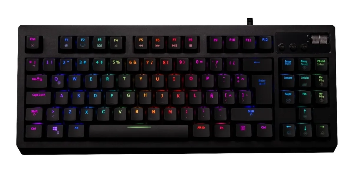 TECLADO MECÁNICO GAMER VSG QUASAR VG-K387-BLK - Imagen 1