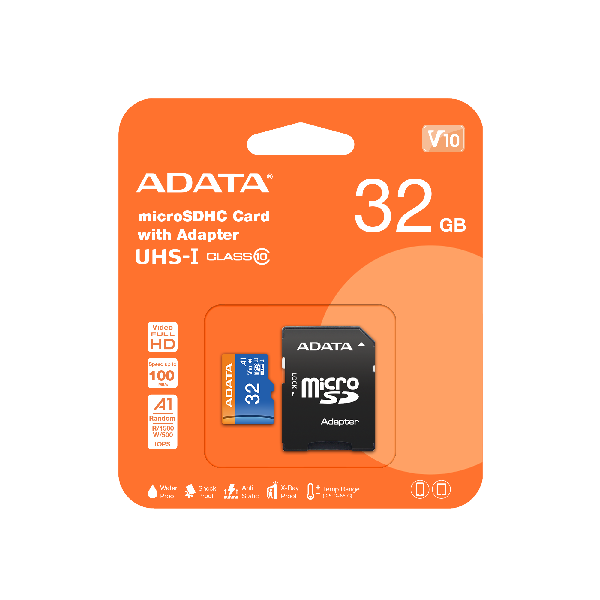 Memoria Micro SDHC Adata con Adaptador SD 32GB - Imagen 1