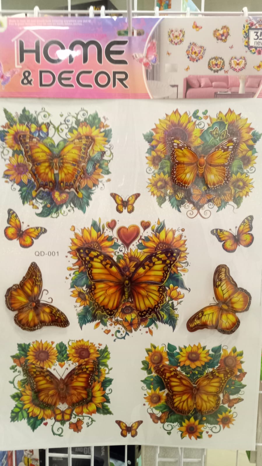 MARIPOSAS ADHESIVOS PARED X11 - QD-001 ZJ225452 - Imagen 1
