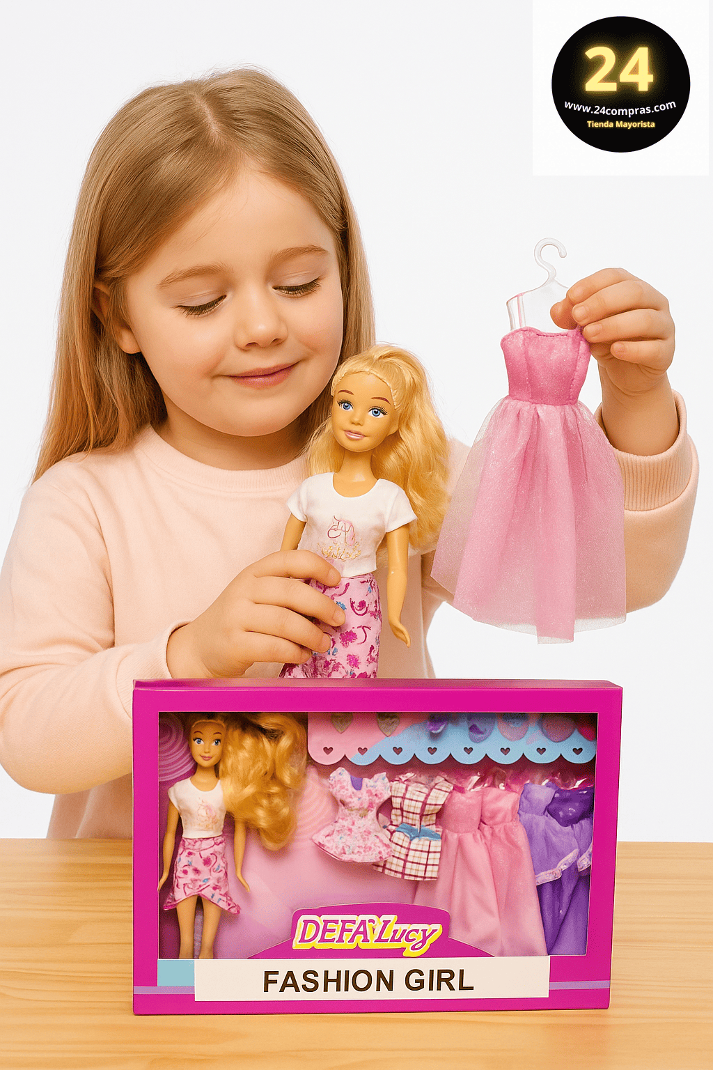MUÑECA FAMILIAR  MAMA E HIJA CON VESTUARIO - 8447 - Imagen 1