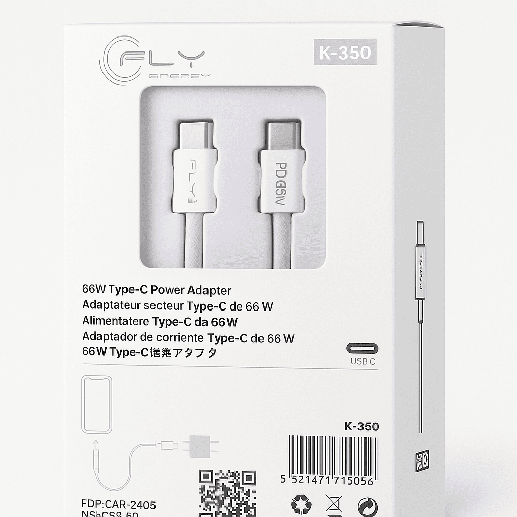 CABLE USB-C A SUB-C  66W   -  K-350 - Imagen 2