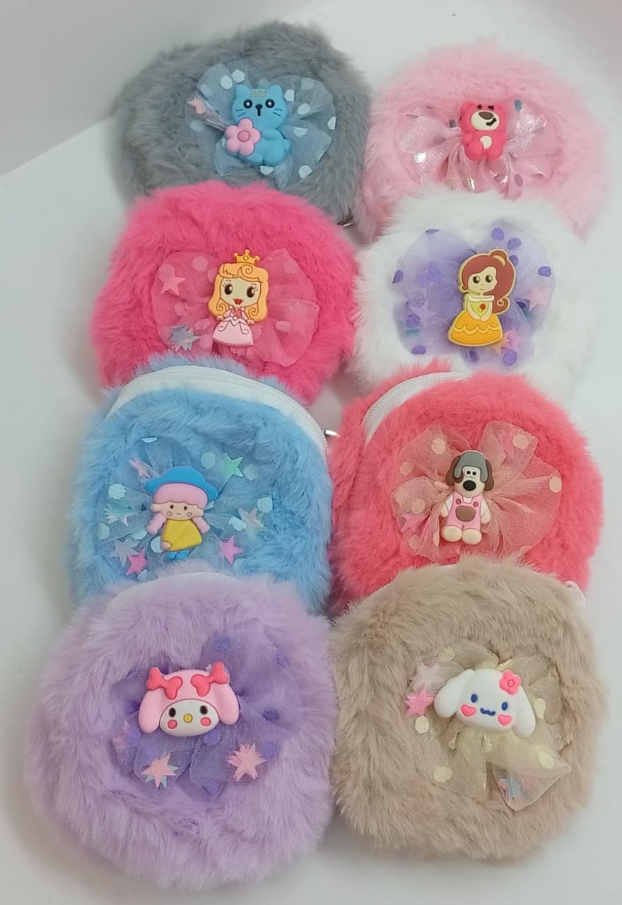 MONEDEROS DE PELUCHE CON FIGURAS DECORATIVAS ZJ223389 - Imagen 1