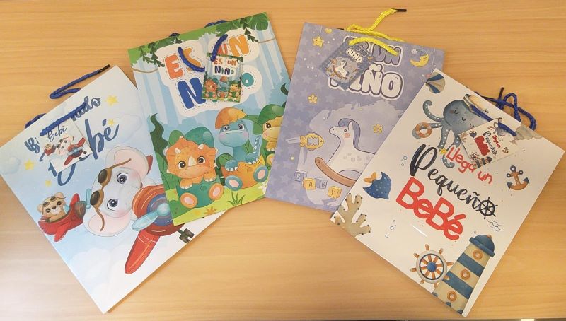 BOLSAS DE REGALO PARA BABY SHOWER NIÑO - 23CM X 18CMS - 13-516 - Imagen 1