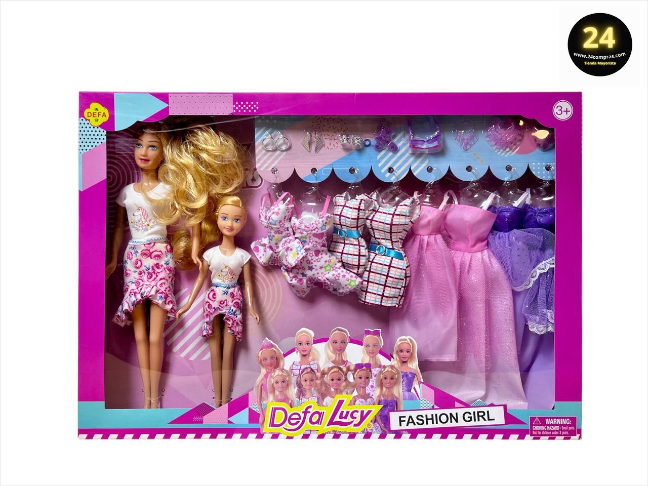 MUÑECA FAMILIAR  MAMA E HIJA CON VESTUARIO - 8447 - Imagen 2