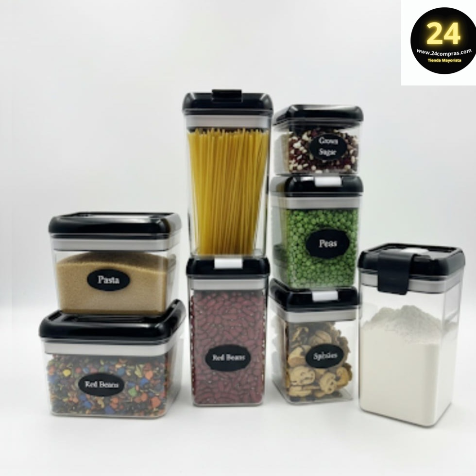 SET CONTENEDORES HERMÉTICOS PARA ALIMENTOS X  7 PIEZAS -  A-522 0786 - Imagen 2