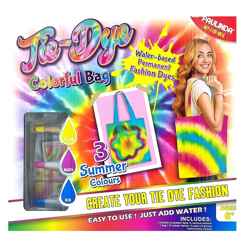 SET DE MANUALIDADES TIE-DYE PAULINDA COLOR FULL BAG BOLSA 213003-3 - Imagen 1