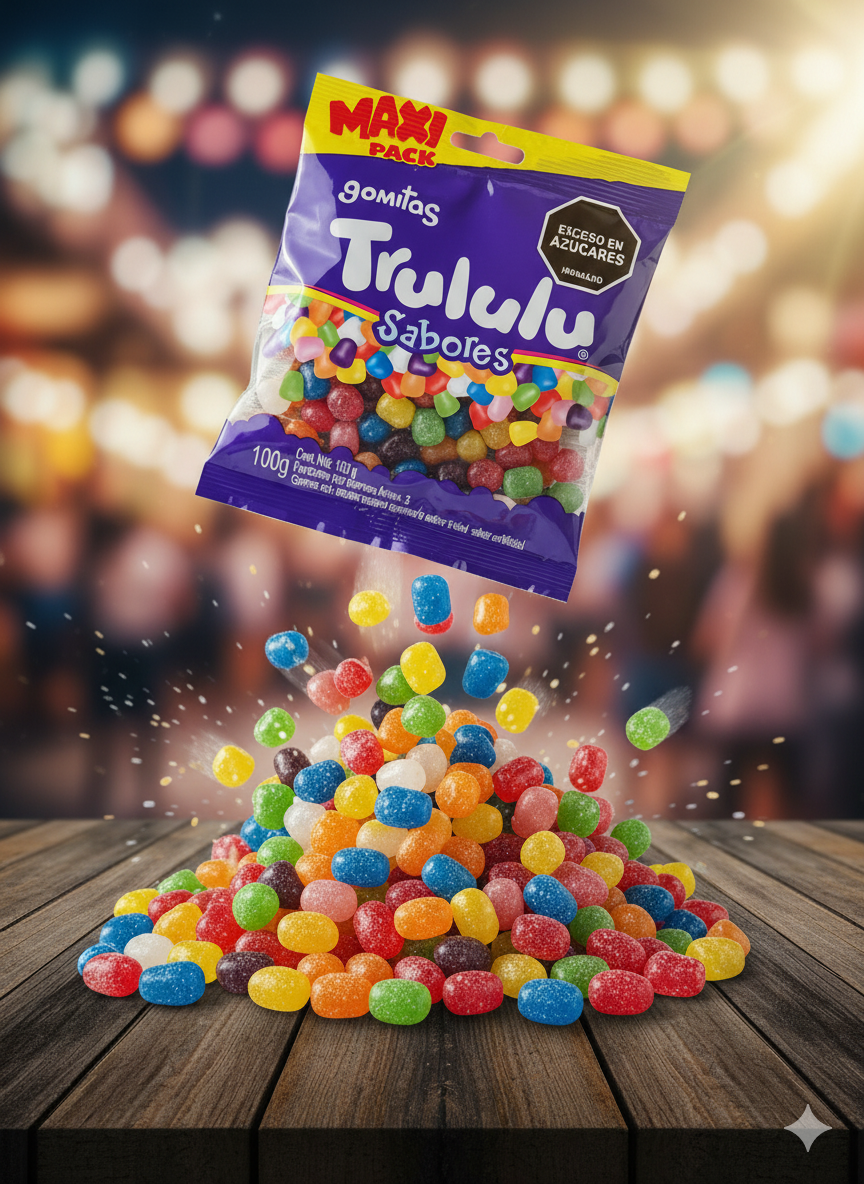 PAQUETE DE GOMITAS TRULULU SABORES PEPITAS - 7702993053270 - Imagen 1