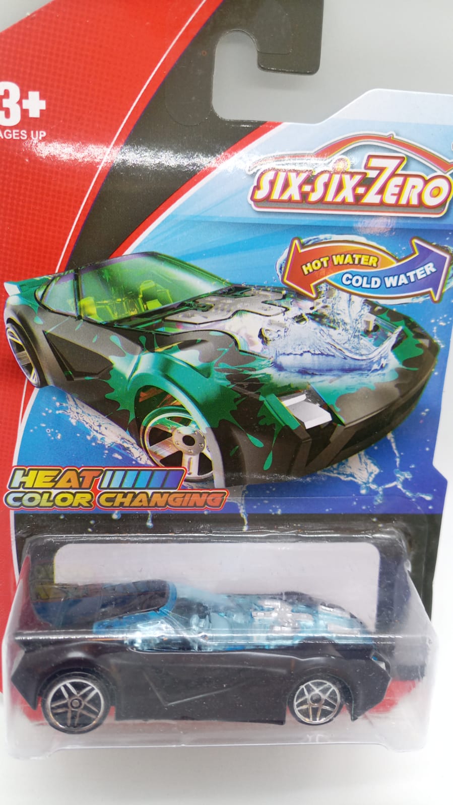 CARRO FUTURISTA CON ALERON CAMBIA DE COLOR AGUA FRIA/CALIENTE 1:64 -  660-S65 - Imagen 2