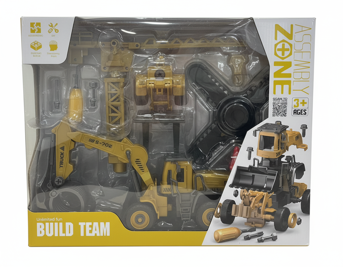 JUGUETE MAQUINA RETRO  EXCAVADORA -YW9101G