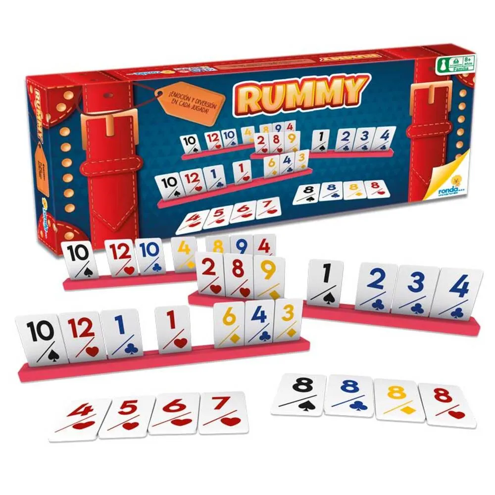 JUEGO RUMMY RONDA 106 FICHAS DE CARTON 050611 - Imagen 1